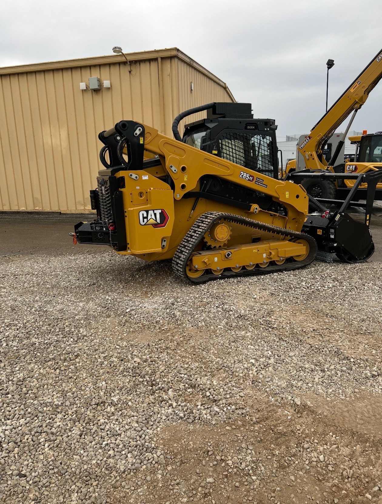 C.A.P.E. CAT 285 XE track loader with forestry mulching attachment